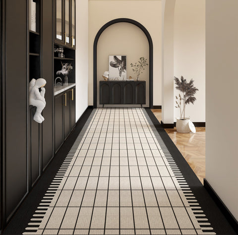 Non Slip Entryway Runner Rug Ideas, Extra Long Hallway Runners, 25 Feet Long Narrow Runner Rugs, Contepmorary Modern Long Hallway Runners-HomePaintingDecor