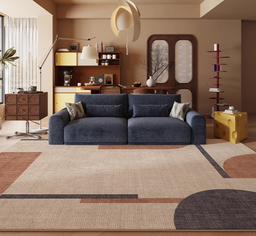Dining Room Geometric Modern Rugs, Bedroom Modern Rugs, Mid Century Modern Rugs for Living Room, Contemporary Modern Rugs under Coffee Table