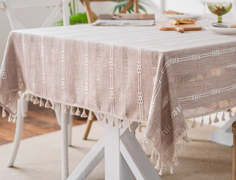 Rectangular Table Cloth for Dining Room Table, Linen Square Tablecloth for Kitchen, Large Modern Table Covers for Sale-HomePaintingDecor