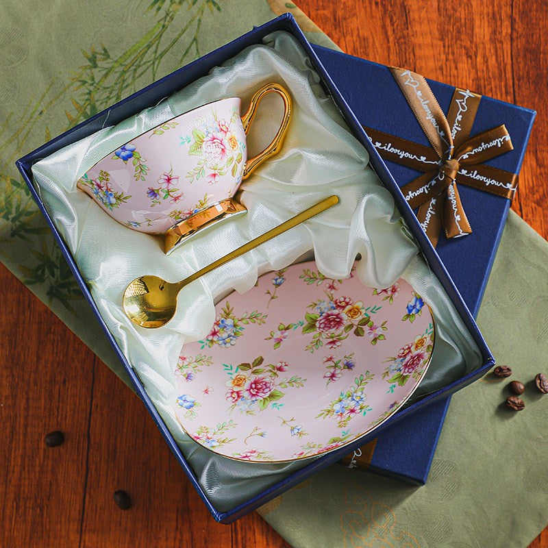 Creative Porcelain Tea Cup And Saucer Set, British Tea Cups, Unique Artistic Design For Coffee Lovers