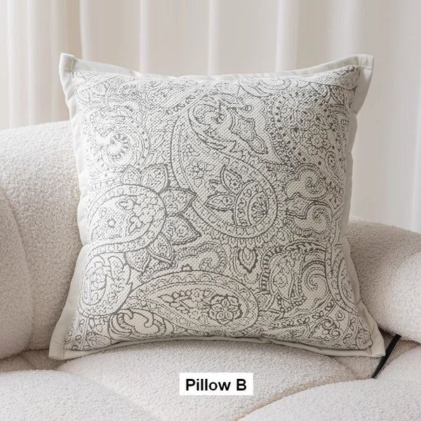 Decorative Throw Pillows for Couch, Embroider Flower Pillow Covers, Farmhouse Flower Decorative Pillows, Modern Sofa Pillows-HomePaintingDecor