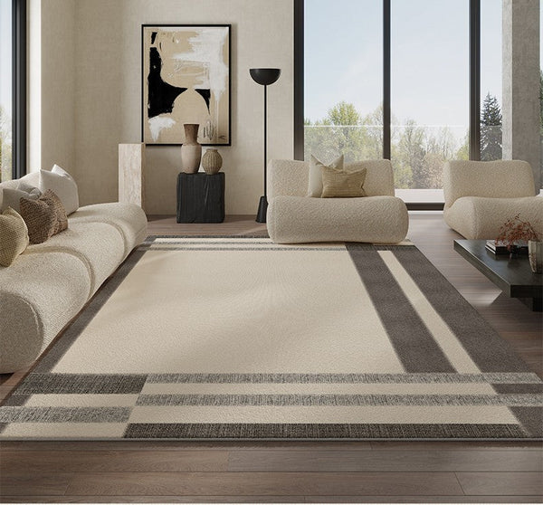 Geometric Contemporary Modern Rugs Next to Bed, Modern Carpets for Office, Abstract Area Rugs for Living Room, Modern Soft Rugs under Dining Room Table-HomePaintingDecor