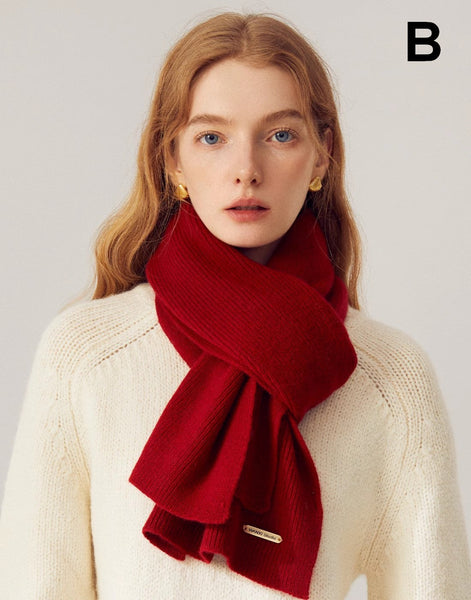Modern Wool Scarf for Women, Casual Scarf for Women, Birthday Gift for Girl, Winter Wool Scarf, Cold Weather Scarves, Soft Wool Scarf for Women