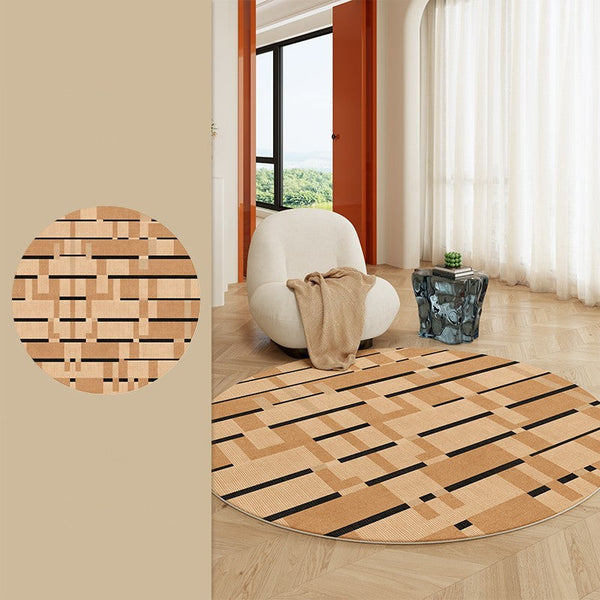 Mid Century Modern Rugs, Geometric Modern Rug Ideas for Living Room, Circular Modern Rugs for Bathroom, Modern Rugs for Bedroom, Round Rugs for Dining Room
