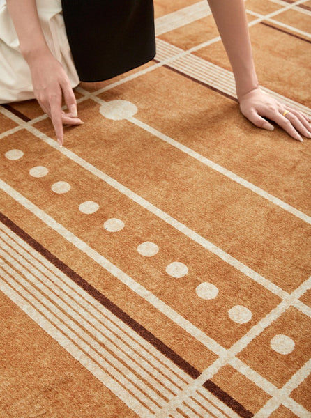 Large Contemporary Area Rugs for Dining Room, Modern Living Room Rug Ideas, Mid Century Modern Rugs for Bedroom-HomePaintingDecor