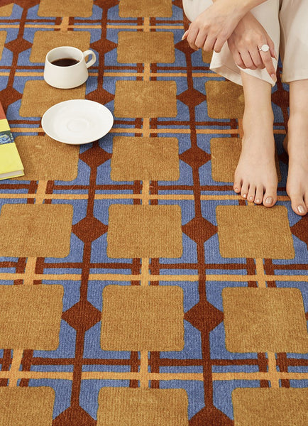 Modern Rugs under Coffee Table, Abstract Contemporary Round Rugs, Modern Rugs for Dining Room, Geometric Modern Rugs for Bedroom