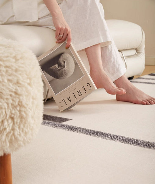 Geometric Contemporary Modern Rugs Next to Bed, Modern Carpets for Office, Abstract Area Rugs for Living Room, Modern Soft Rugs under Dining Room Table-HomePaintingDecor