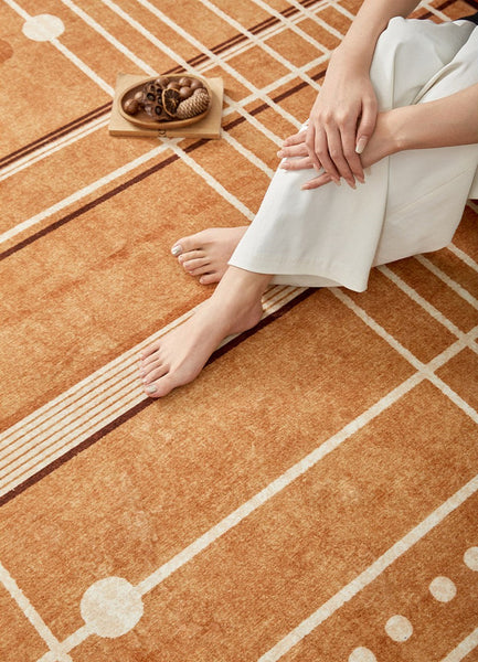 Large Contemporary Area Rugs for Dining Room, Modern Living Room Rug Ideas, Mid Century Modern Rugs for Bedroom-HomePaintingDecor