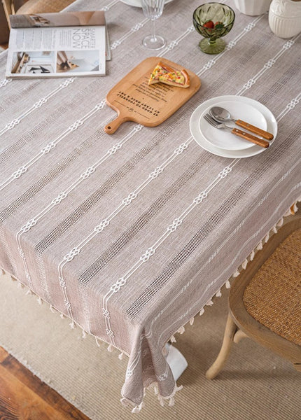 Rectangular Table Cloth for Dining Room Table, Linen Square Tablecloth for Kitchen, Large Modern Table Covers for Sale-HomePaintingDecor