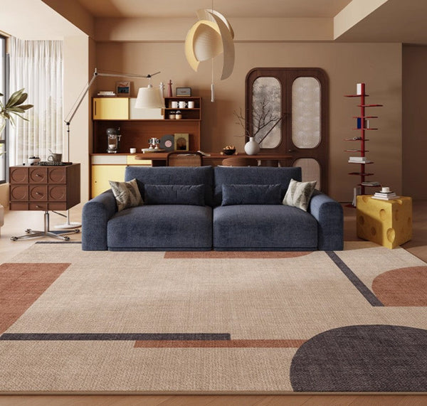 Dining Room Geometric Modern Rugs, Bedroom Modern Rugs, Mid Century Modern Rugs for Living Room, Contemporary Modern Rugs under Coffee Table