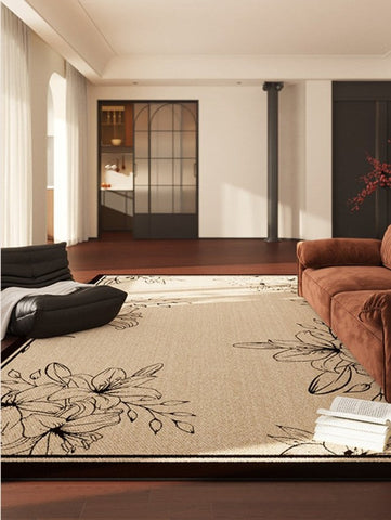 Geometric Contemporary Rugs Next to Bed, Modern Rugs for Dining Room, Contemporary Modern Rugs, Mid Century Area Rugs for Living Room-HomePaintingDecor