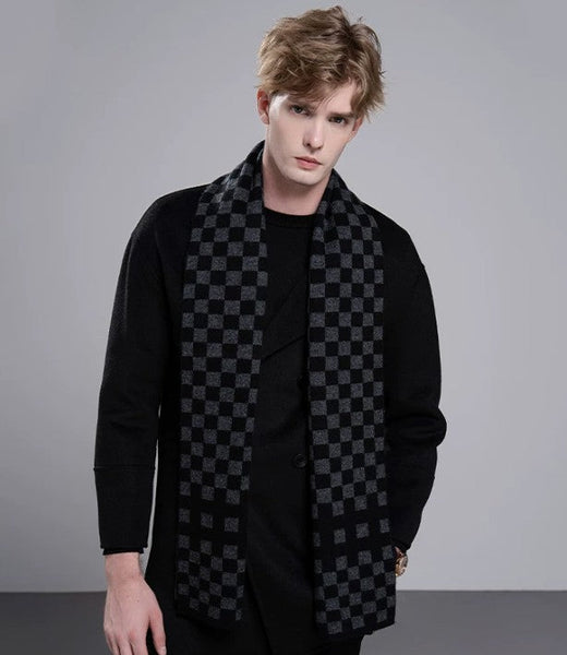 Business Wool Scarf for Gentleman, Modern Casual Scarf Men, Men's Wool Scarf Winter, Formal Men Scarf Styles, Men's Winter Scarf, Thick Wool Scarf for Men