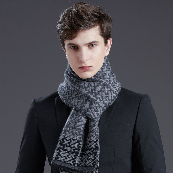 Formal Men Scarf Styles, Men's Winter Scarves, Thick Wool Scarf for Men, Modern Business Wool Scarf for Gentleman, Soft Casual Scarf Men, Men's Winter Wool Scarf