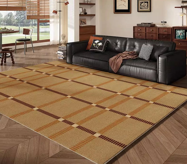 Modern Carpets Next to Bed, Contemporary Area Rugs for Bedroom, Mid Century Area Rugs, Modern Rugs under Dining Room Table-HomePaintingDecor