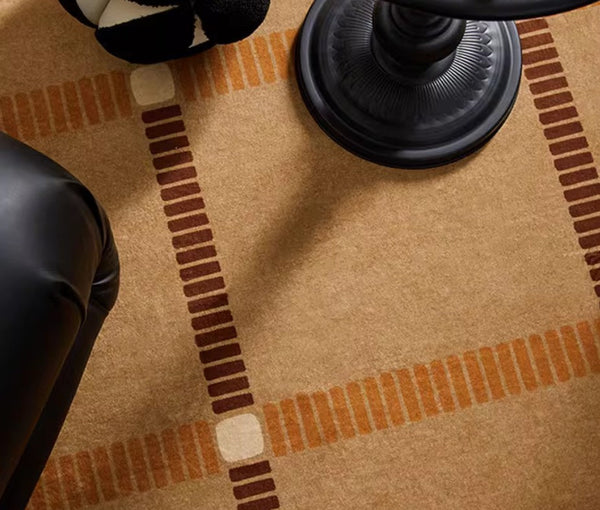 Modern Carpets Next to Bed, Contemporary Area Rugs for Bedroom, Mid Century Area Rugs, Modern Rugs under Dining Room Table-HomePaintingDecor