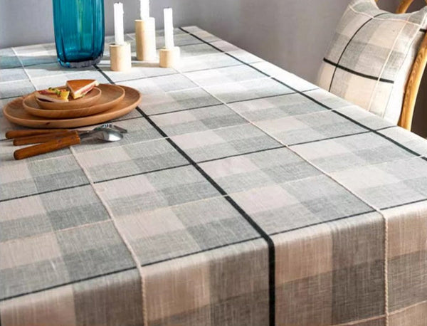 Rectangular Tablecloth for Oval Table, Cotton and Linen Tablecloths, Kitchen Rectangular Table Covers, Farmhouse Table Cloths for Dining Room-HomePaintingDecor
