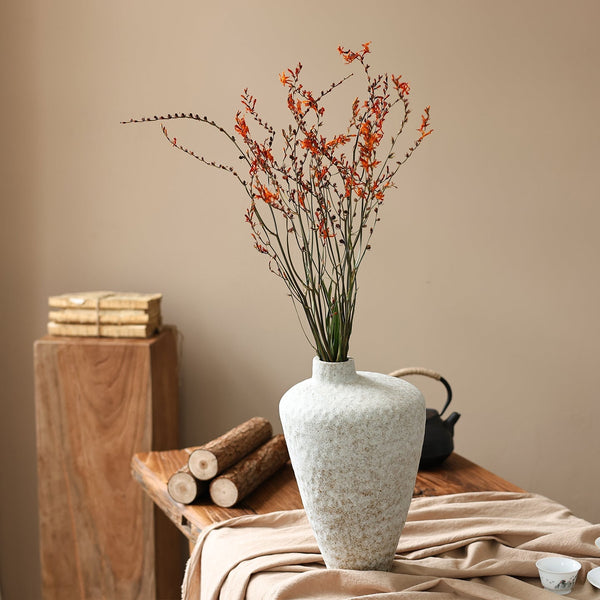 Natural Decorations, Flower Arrangement, Handmade Artificial Flower, Dried Fire Orchid Bouquet, Natural Dried Flowers-HomePaintingDecor