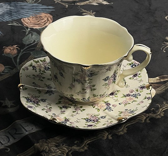 British Afternoon Tea Cup and Saucer in Gift Box, China Porcelain Tea Cup Set, Unique Tea Cup and Saucers, Royal Ceramic Cups, Elegant Vintage Ceramic Coffee Cups-HomePaintingDecor