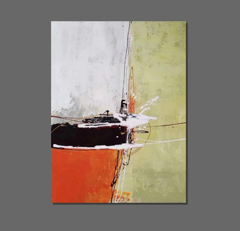 Extra Large Wall Art Painting, Modern Contemporary Abstract Artwork, Oversized Statement Piece, Bold Texture, Architectural Digest Style, Blue Grey Strokes, Fluid Acrylic, High-End Finish, Gallery Wrapped Canvas, Original Art