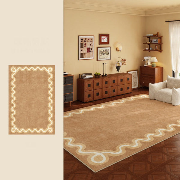 Dining Room Geometric Modern Rugs, Large Modern Rugs for Living Room, Bedroom Modern Rugs, Cream Color Contemporary Modern Rugs-HomePaintingDecor