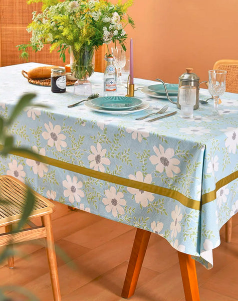 Modern Table Cloths for Dining Room, Farmhouse Cotton Table Cloth, Kitchen Rectangular Table Covers, Square Tablecloth for Round Table, Wedding Tablecloth-HomePaintingDecor
