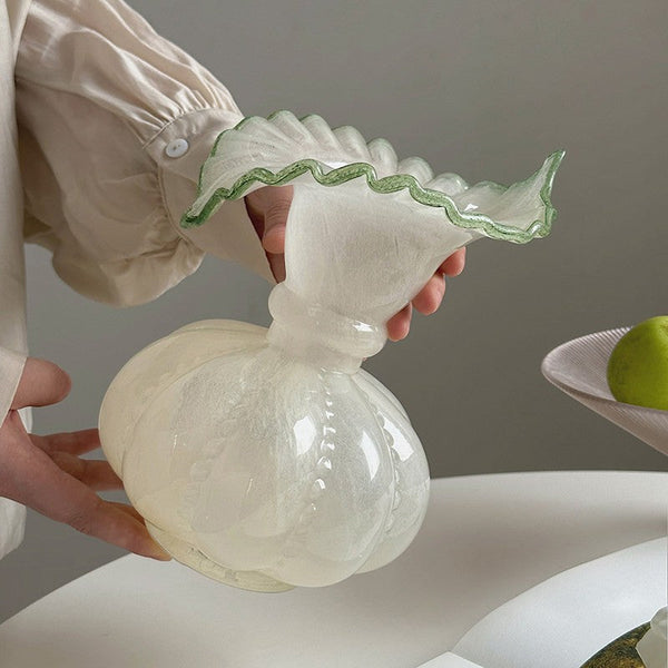 Creative Modern Vase for Living Room, Decorative Flower Vases on Table, Small Flower Vase, Modern Glass Flower Vases, Handmade Glass Bud Vases-HomePaintingDecor