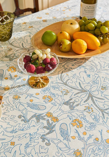 Large Modern Rectangle Tablecloth for Dining Table, Rabbit Pigeon Pattern Table Covers for Round Table, Farmhouse Table Cloth for Oval Table, Square Tablecloth for Kitchen-HomePaintingDecor