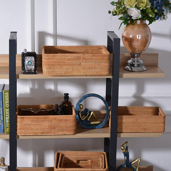 Storage Basket for Shelves, Rectangle Storage Basket for Toys, Storage Baskets for Bathroom, Kitchen Storage Baskets-HomePaintingDecor