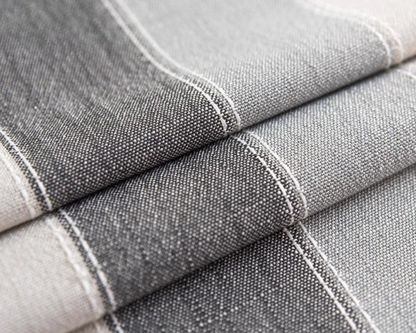 Rectangular Table Covers for Coffee Table, Modern Table Cloths for Dining Room, Gray Stripe Rectangular Tablecloth for Oval Table, Cotton and Linen Tablecloths-HomePaintingDecor