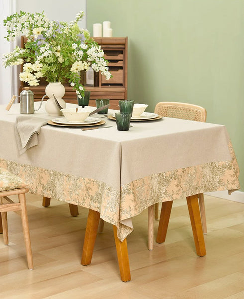 Modern Tablecloth for Kitchen, Cotton and Linen Rectangle Table Covers for Dining Room Table, Square Tablecloth for Coffee Table-HomePaintingDecor