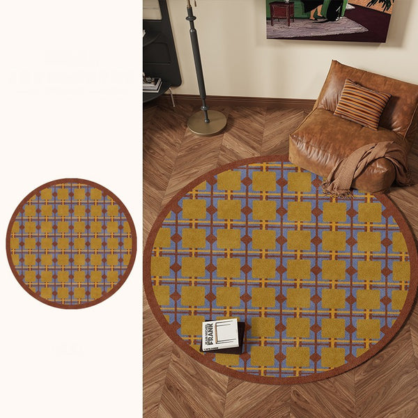 Modern Rugs under Coffee Table, Abstract Contemporary Round Rugs, Modern Rugs for Dining Room, Geometric Modern Rugs for Bedroom