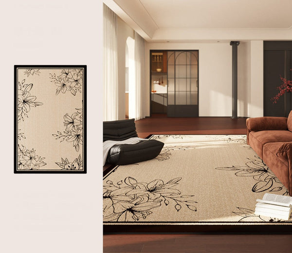 Geometric Contemporary Rugs Next to Bed, Modern Rugs for Dining Room, Contemporary Modern Rugs, Mid Century Area Rugs for Living Room-HomePaintingDecor