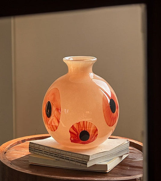 Glass Bud Vases, Handmade Vintage Glass Flower Vases, Water Holding Flower Vases, Flower Vases on Table-HomePaintingDecor