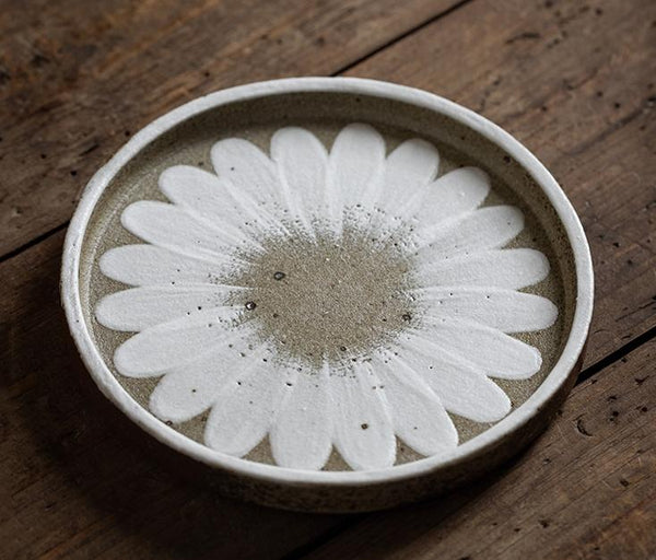 Daisy Flower Pattern Coffee Cup, Cappuccino Coffee Mug, Pottery Coffee Cups, Latte Coffee Cup, Tea Cup, Coffee Cup and Saucer Set