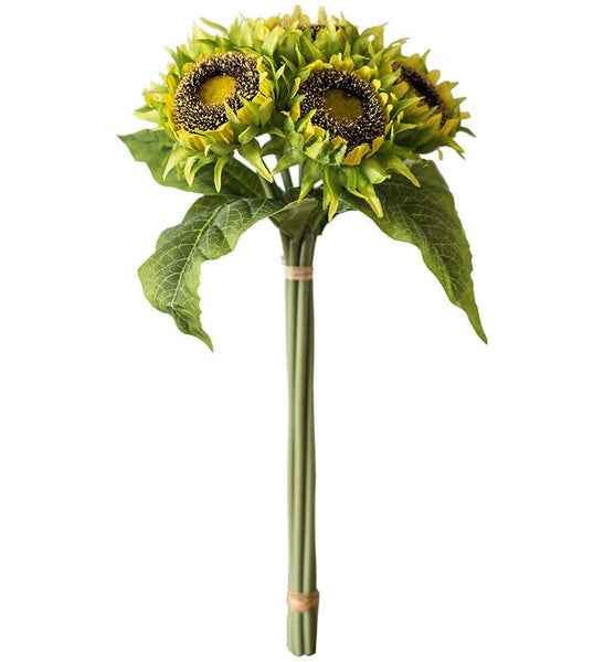 Unique Flower Arrangement for Home Decoration, A Bunch of Sunflowers, Bedroom Flower Arrangement Ideas, Beautiful Artificial Flowers for Living Room-HomePaintingDecor
