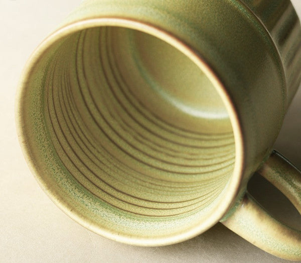 Elegant Porcelain Coffee Cups, Large Capacity Coffee Cup, Handmade Ceramic Coffee Mug, Large Pottery Coffee Cup, Large Tea Cup-HomePaintingDecor