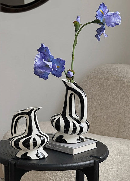 Porcelain Bud Vases, Handmade Water Holding Flower Vases, Modern Ceramic Flower Vases, Small Flower Vases on Table-HomePaintingDecor