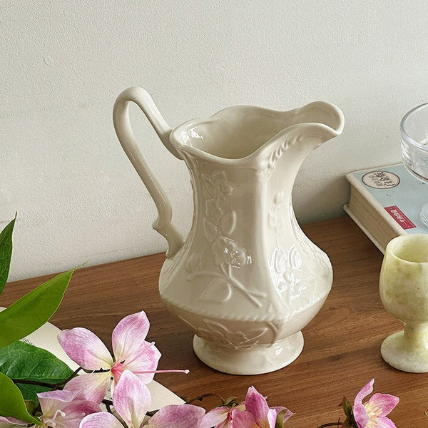 Ceramic Bud Vases, Small Flower Vases on Table, Rustic Porcelain Flower Vases, Handmade Water Holding Flower Vases-HomePaintingDecor