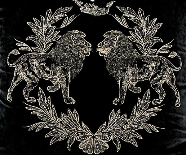 Modern Pillows for Couch, Embroidery Lion Decorative Pillow Covers, Decorative Throw Pillows for Living Room, Large Modern Sofa Pillows-HomePaintingDecor