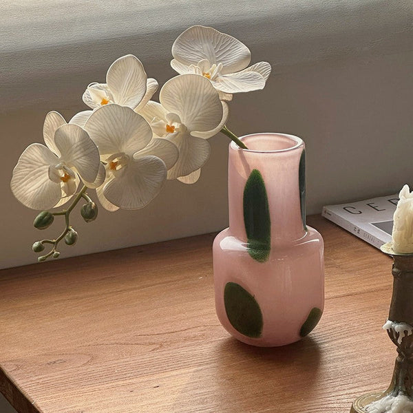 Handmade Glass Bud Vases, Flower Vases on Table, Vintage Small Glass Flower Vases, Water Holding Flower Vases-HomePaintingDecor