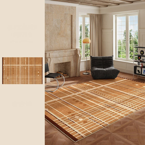 Large Contemporary Area Rugs for Dining Room, Modern Living Room Rug Ideas, Mid Century Modern Rugs for Bedroom-HomePaintingDecor