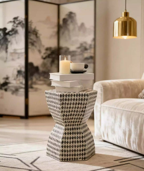 Modern Side Table, Bedside Small Side Table, Contemporary Bedside Table, Small End Table, Shell Small Sofa Side Table, Portable Casual Side Table, Creative Coffee Table, Contemporary Side Table-HomePaintingDecor
