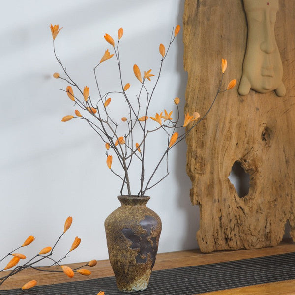 Magnolia Long Twigs, Natural Decorations, Dried Magnolia Branch, Flower Arrangement, Handmade Artificial Flower, Natural Dried Branches-HomePaintingDecor