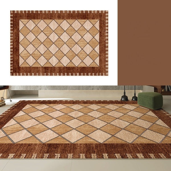 Geometric Contemporary Modern Rugs Next to Bed, Large Abstract Rugs for Living Room, Mid Century Large Modern Area Rugs