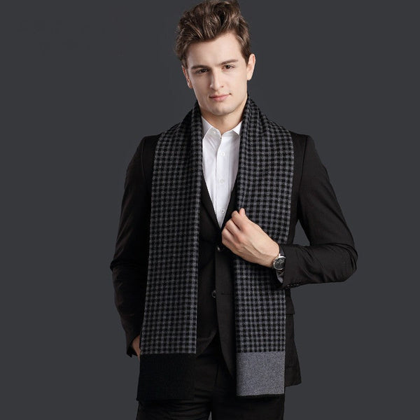 Business Wool Scarf for Gentleman, Men's Winter Scarf, Formal Men Scarf Styles, Casual Scarf Men, Modern Wool Scarf for Men, Men's Wool Scarf Winter