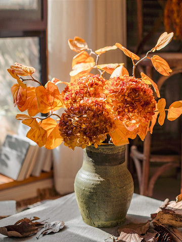 Hydrangea Flowers, Artificial Floral for Bedroom, Flower Arrangement Ideas for Dining Room Table, Simple Modern Floral Arrangement Ideas for Home Decoration-HomePaintingDecor