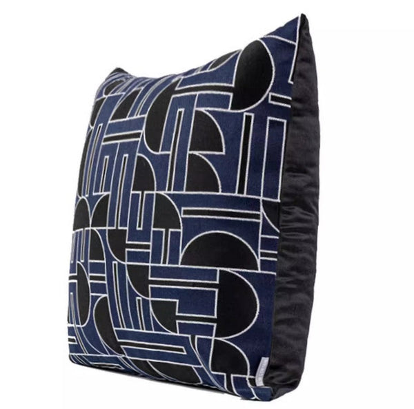 Abstract Decorative Throw Pillows, Geomeric Contemporary Pillows, Blue Square Modern Throw Pillows for Couch, Large Simple Throw Pillow for Interior Design-HomePaintingDecor