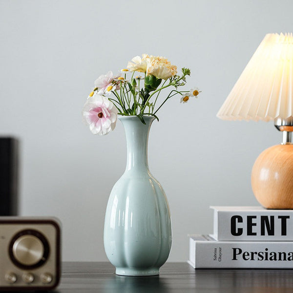 Small Flower Vases on Table, Rustic Porcelain Flower Vases, Ceramic Bud Vases, Handmade Water Holding Flower Vase-HomePaintingDecor