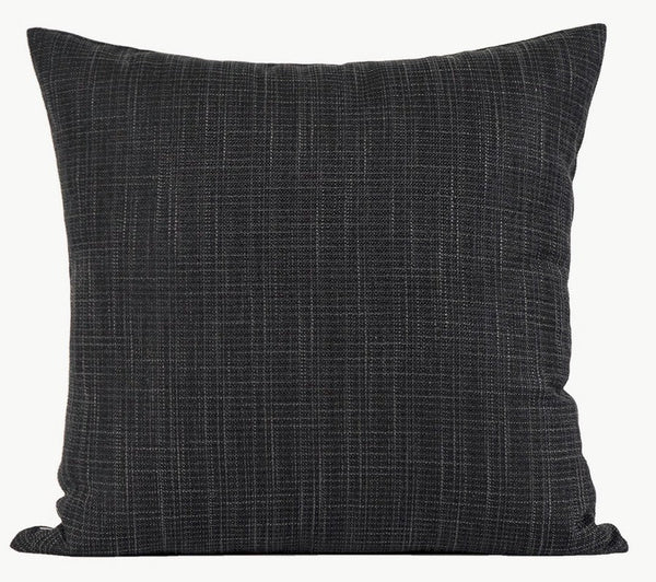Geometric Square Modern Throw Pillows for Couch, Abstract Black Decorative Throw Pillows, Large Contemporary Throw Pillow for Interior Design