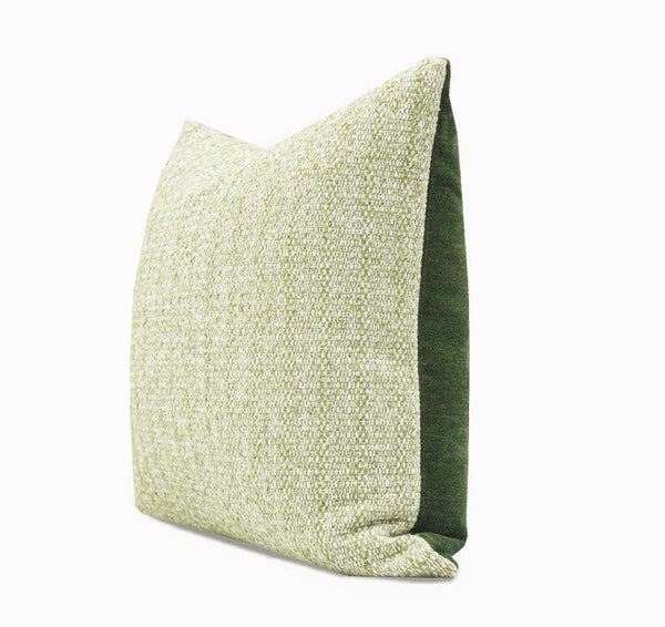 Green White Modern Sofa Pillows, Large Square Modern Throw Pillows for Couch, Simple Throw Pillow for Interior Design, Large Decorative Throw Pillows-HomePaintingDecor